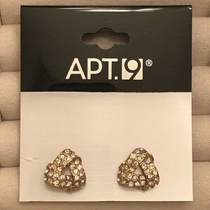 Apt. 9 | Pave Live Knot Earrings | Gold Tone